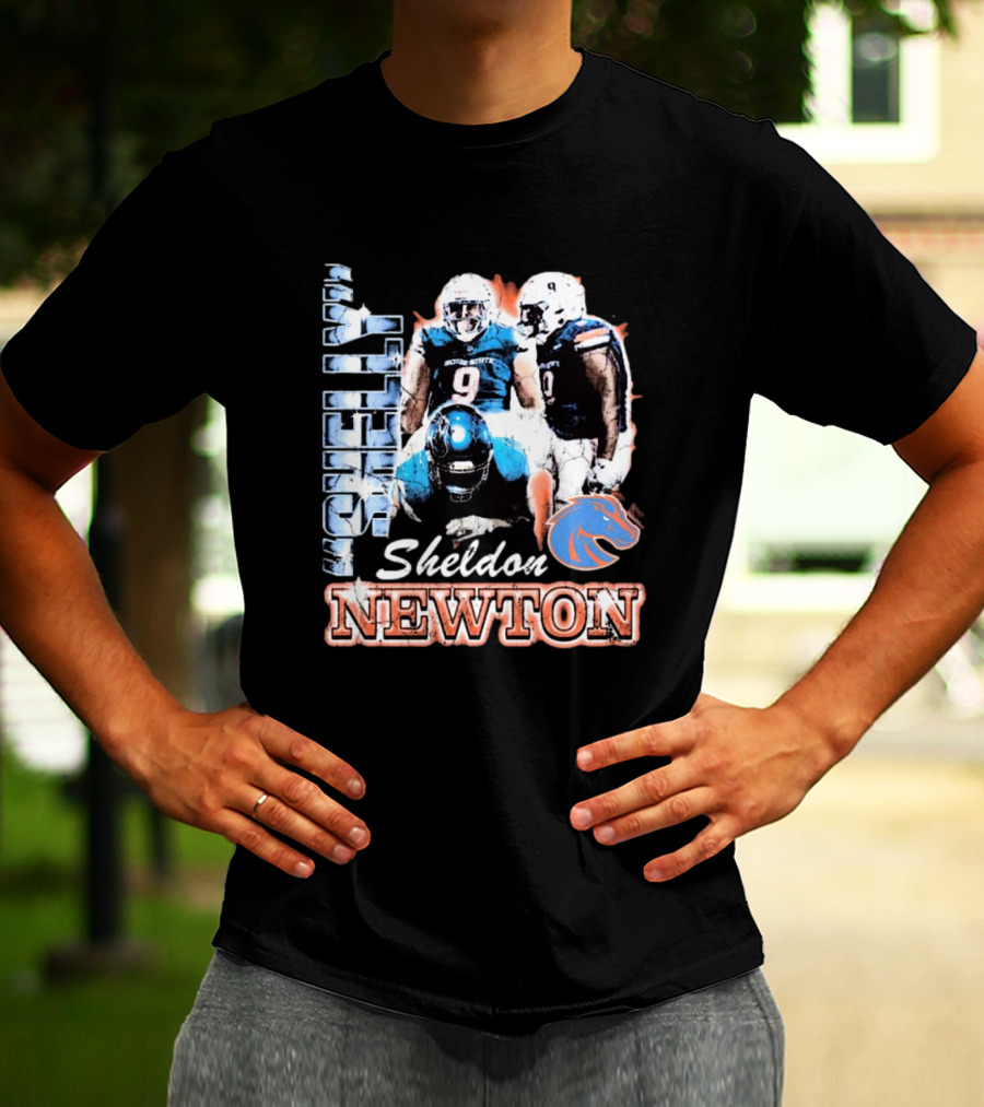 Boise State Broncos Sheldon Newton 90s Style Football Player T-Shirt