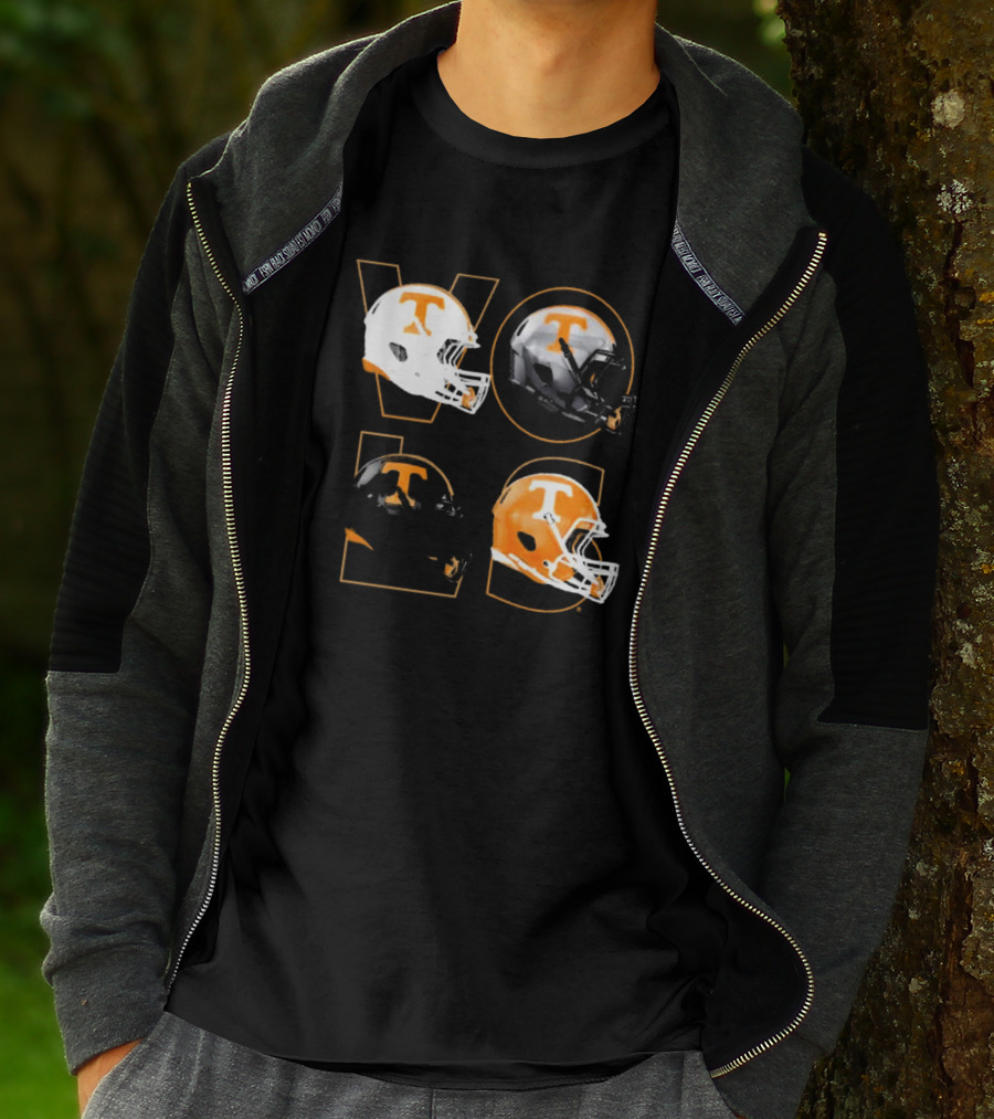 Tennessee Vols Multi Helmets NCAA Comfort Colors T-Shirt