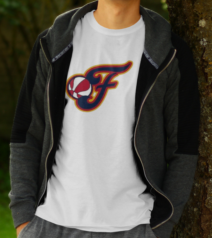 Youth Indiana Fever F Logo Basketball Grey T-Shirt