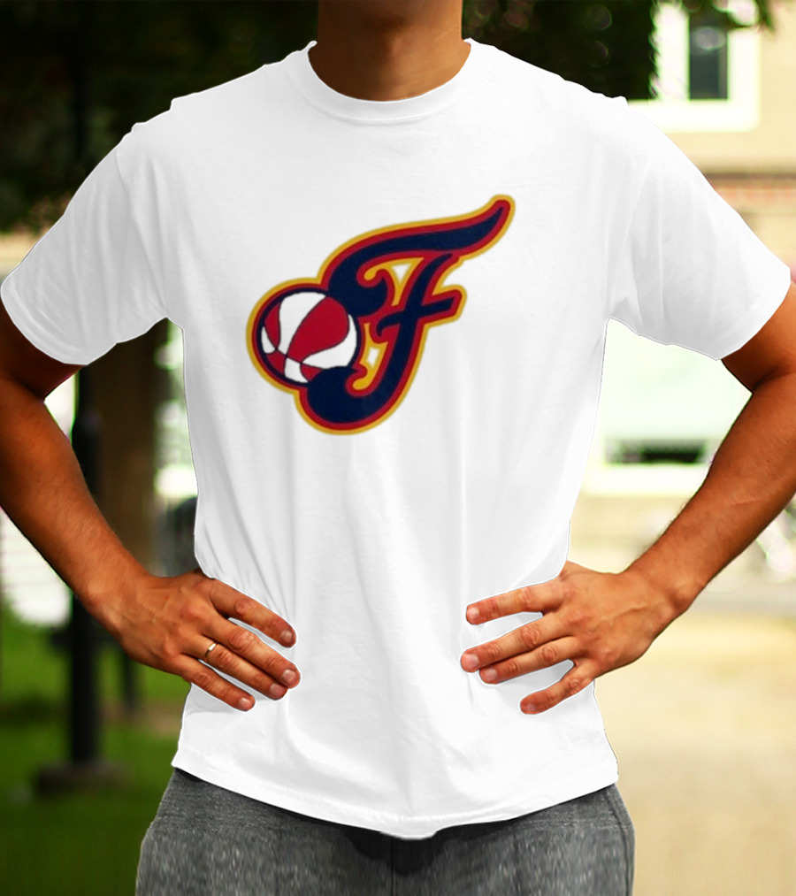 Youth Indiana Fever F Logo Basketball Grey T-Shirt