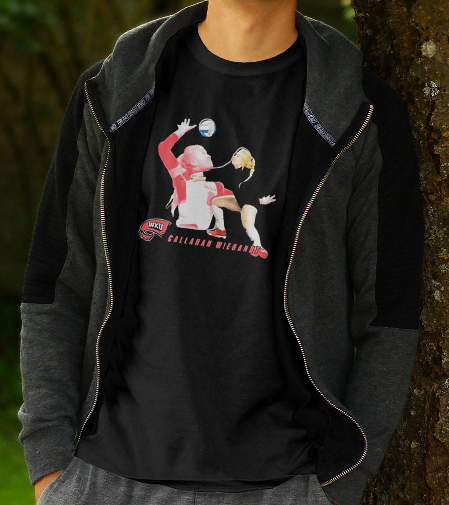 Callahan Wiegandt WKU Volleyball Character T-Shirt