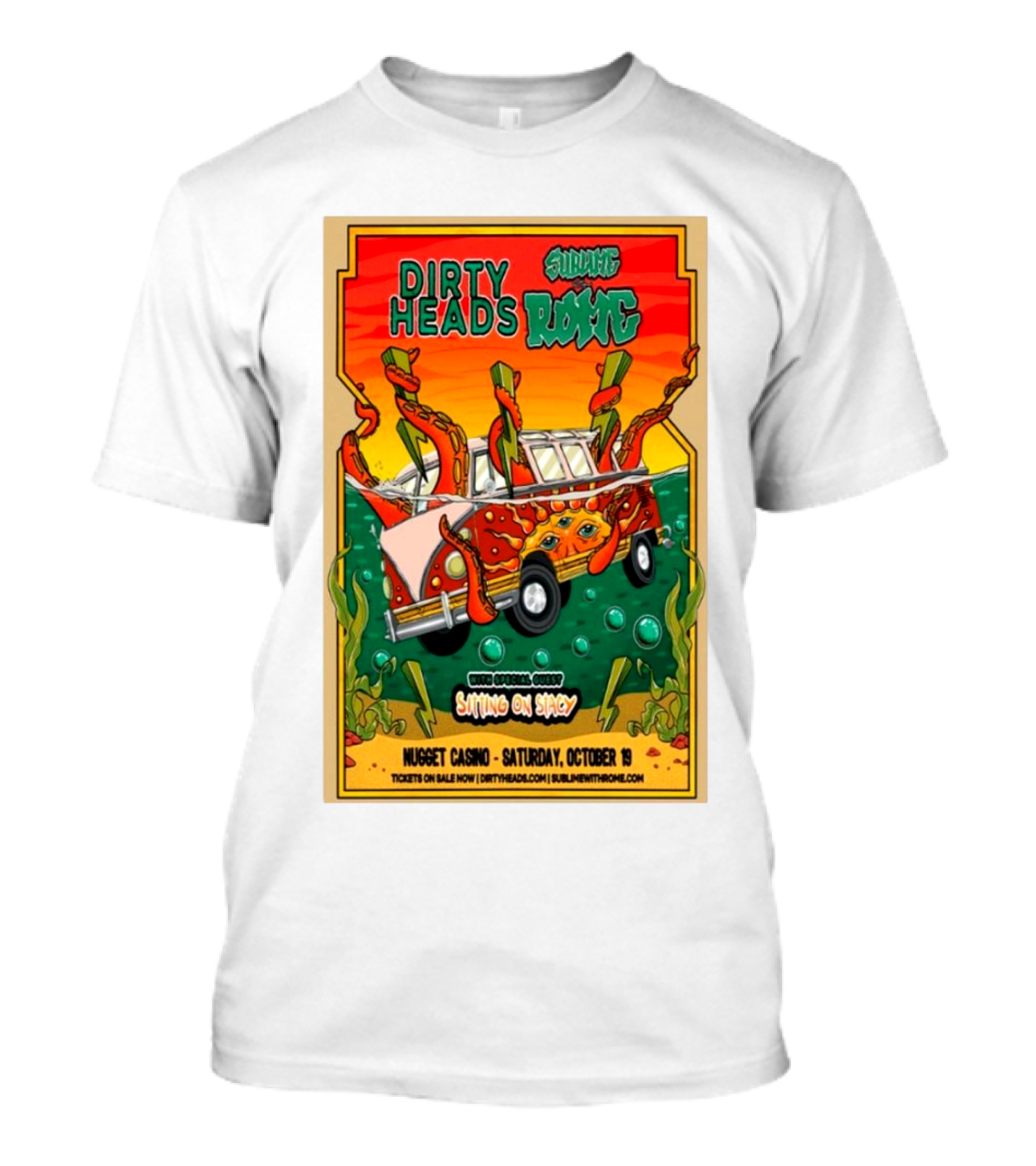 Dirty Heads Sublime Rome Nugget Casino October 19 Sitting On Stacy Tour T-Shirt