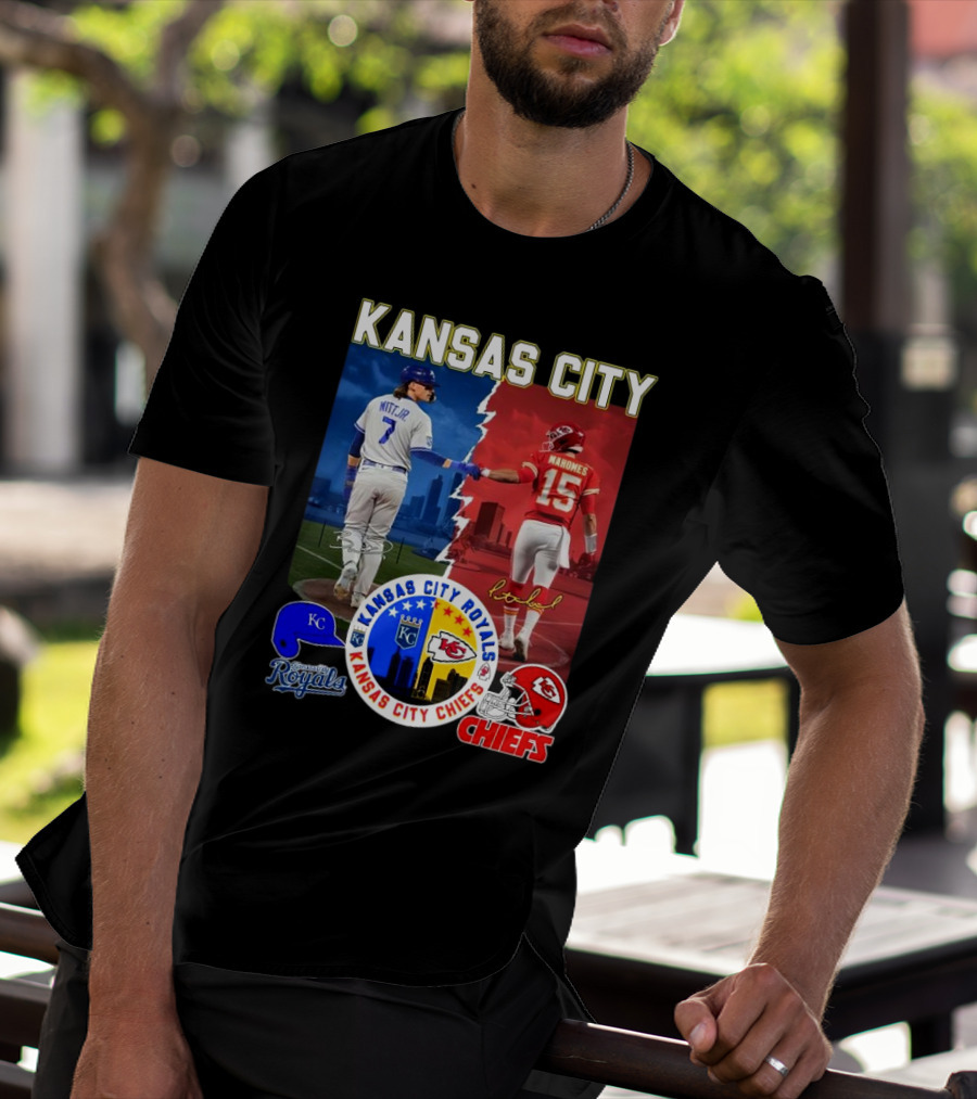 Kansas City Royals Robert Witt Jr. Chiefs Patrick Mahomes Signatures Royals Chiefs T-Shirt
