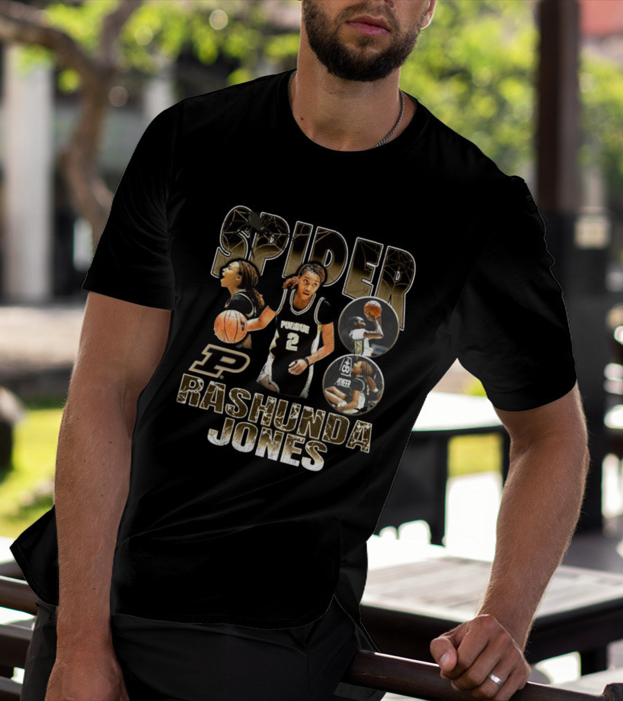Spider Rashunda Jones Purdue Boilermakers P Basketball T-Shirt