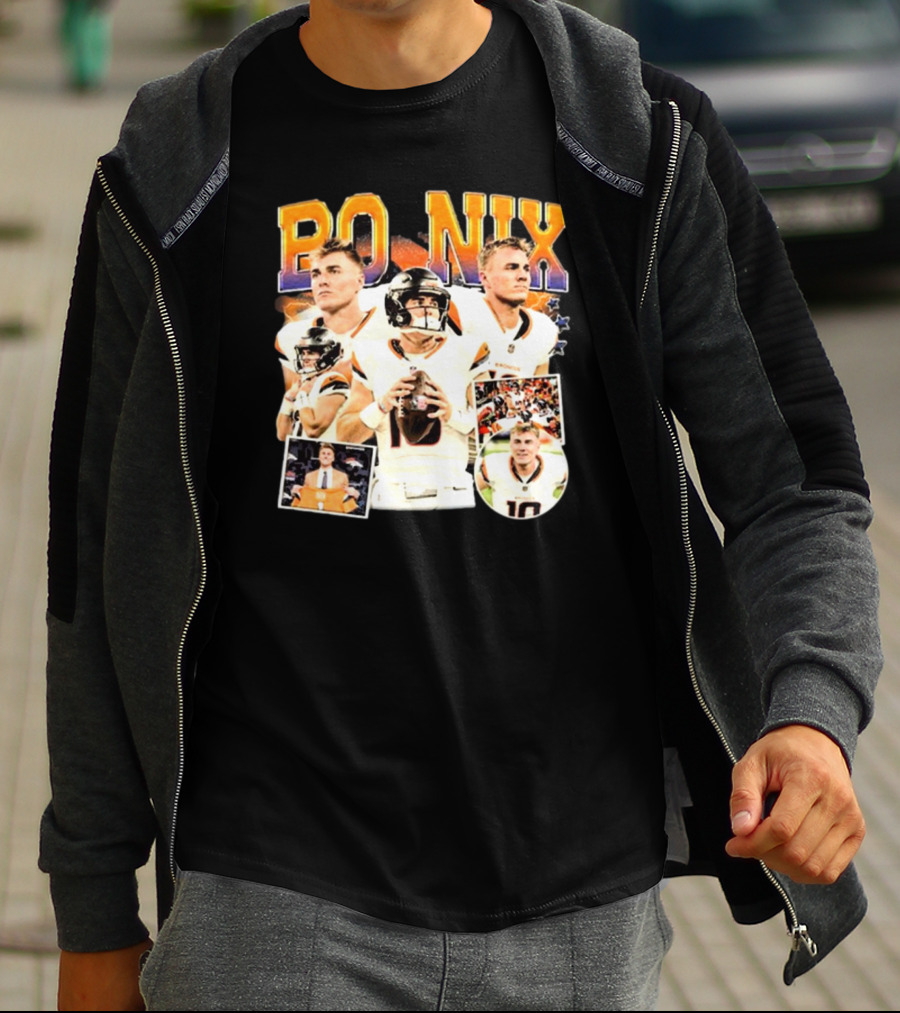 Bo Nix Denver Broncos NFL Vintage Football American T-Shirt