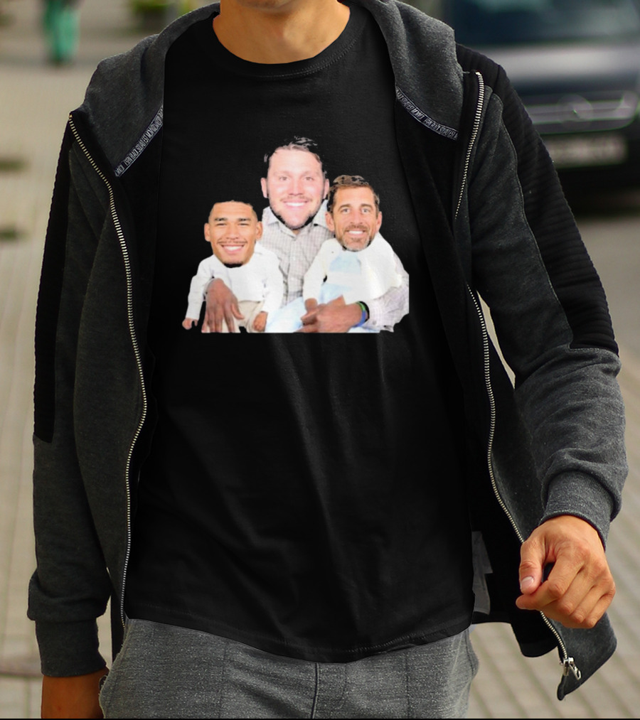 Josh Allen Allen Lazard Holding Son Daughter Aaron Rodgers T-Shirt