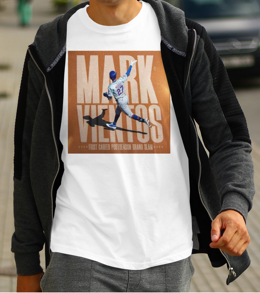 Mark Vientos New York Mets First Career Postseason Grand Slam Baseball Player Action T-Shirt