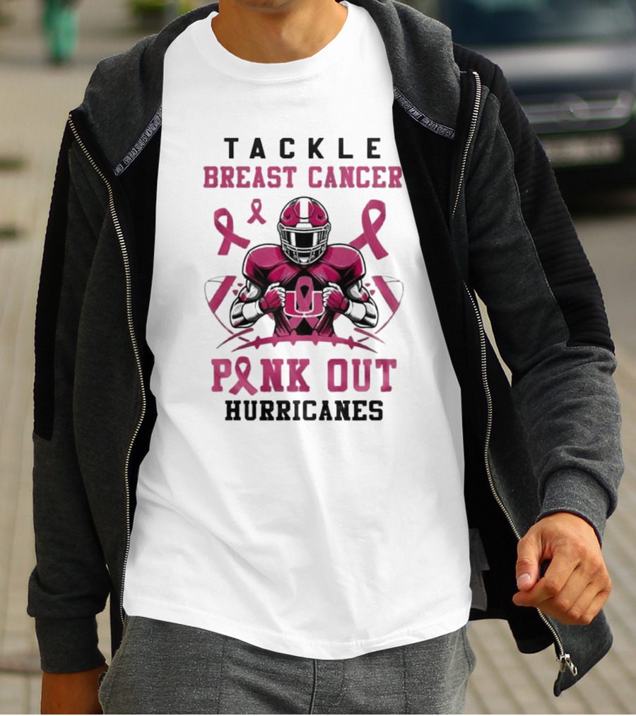 Tackle Breast Cancer Pink Out Hurricanes T-Shirt