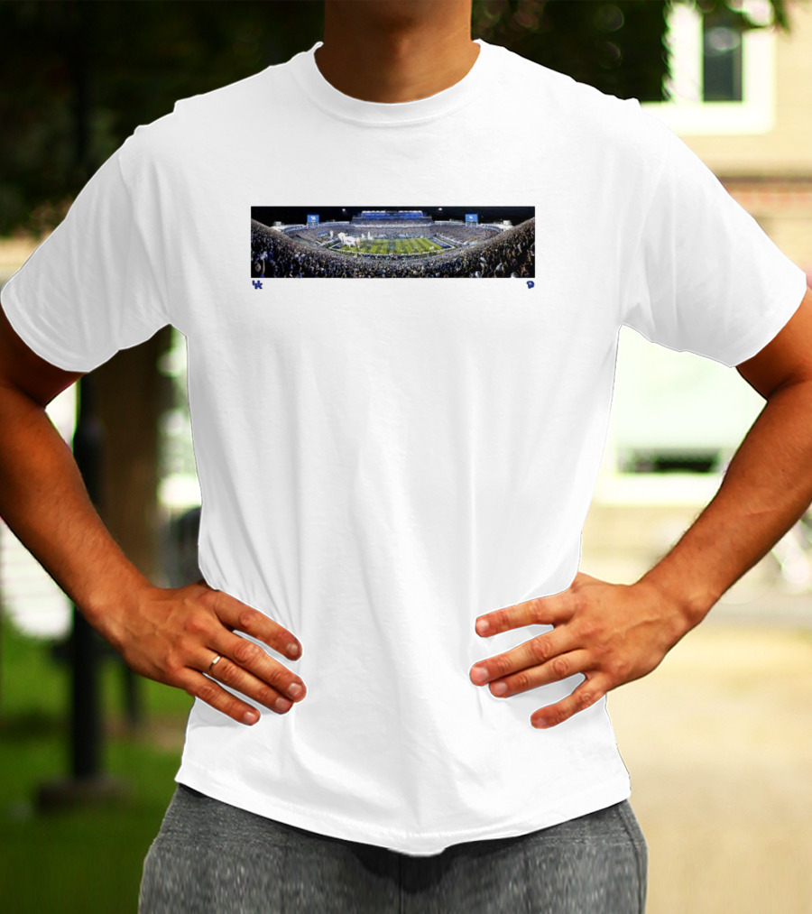Kentucky Wildcats Football Kroger Field Panoramic Game Night Stadium View T-Shirt