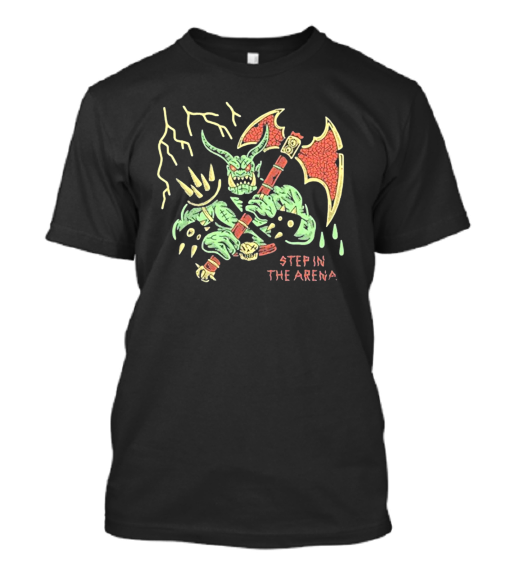 Wizard Of Barge Step In The Arena Monster With Axe And Lightning T-Shirt