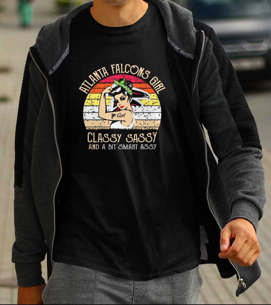 Atlanta Falcons Girl Classy Sassy And A Bit Smart Assy T-Shirt