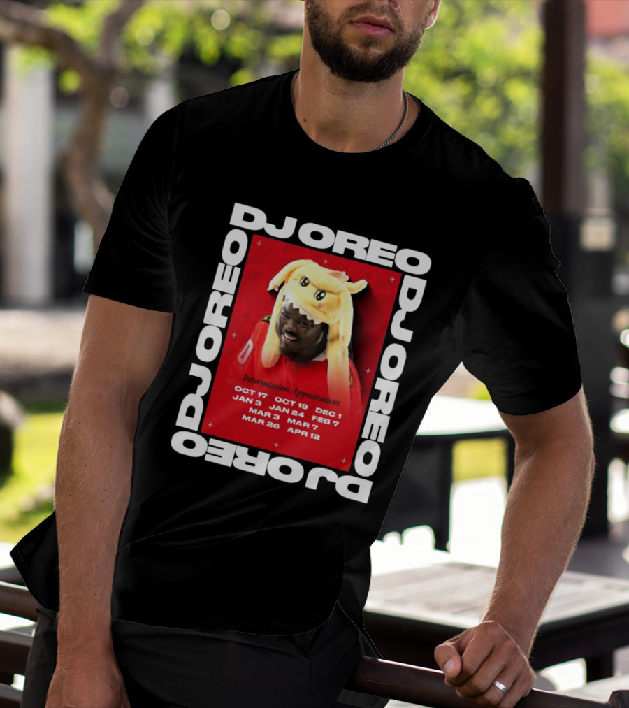 DJ Oreo Intermission Appearances Chicago Blackhawks Dates T-Shirt
