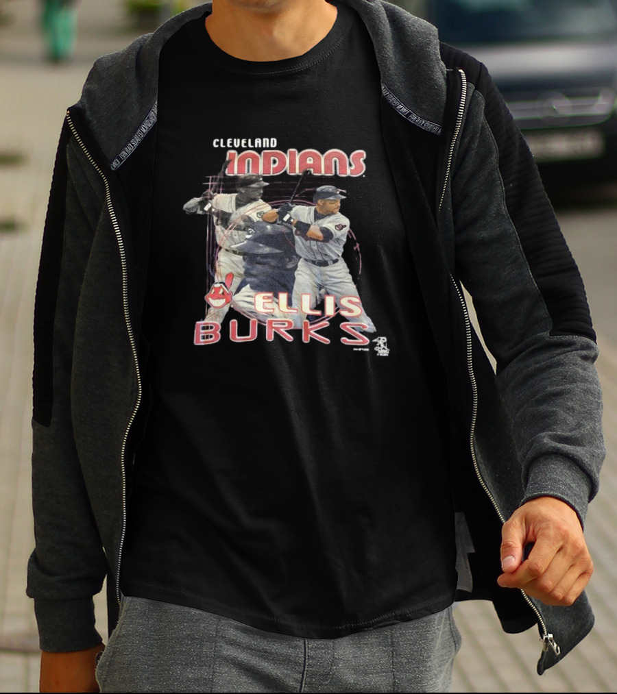 Cleveland Indians Ellis Burks Baseball Player Retro T-Shirt