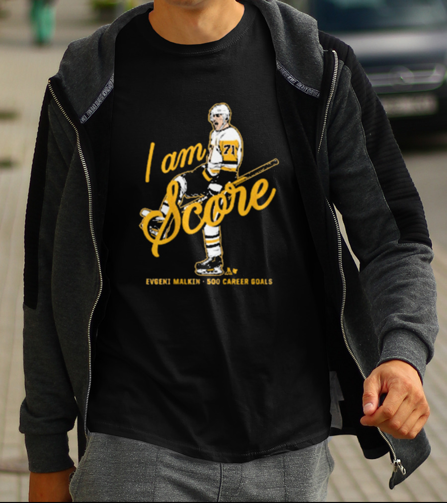 Evgeni Malkin I Am Score 500 Career Goals Pittsburgh Penguins NHL T-Shirt