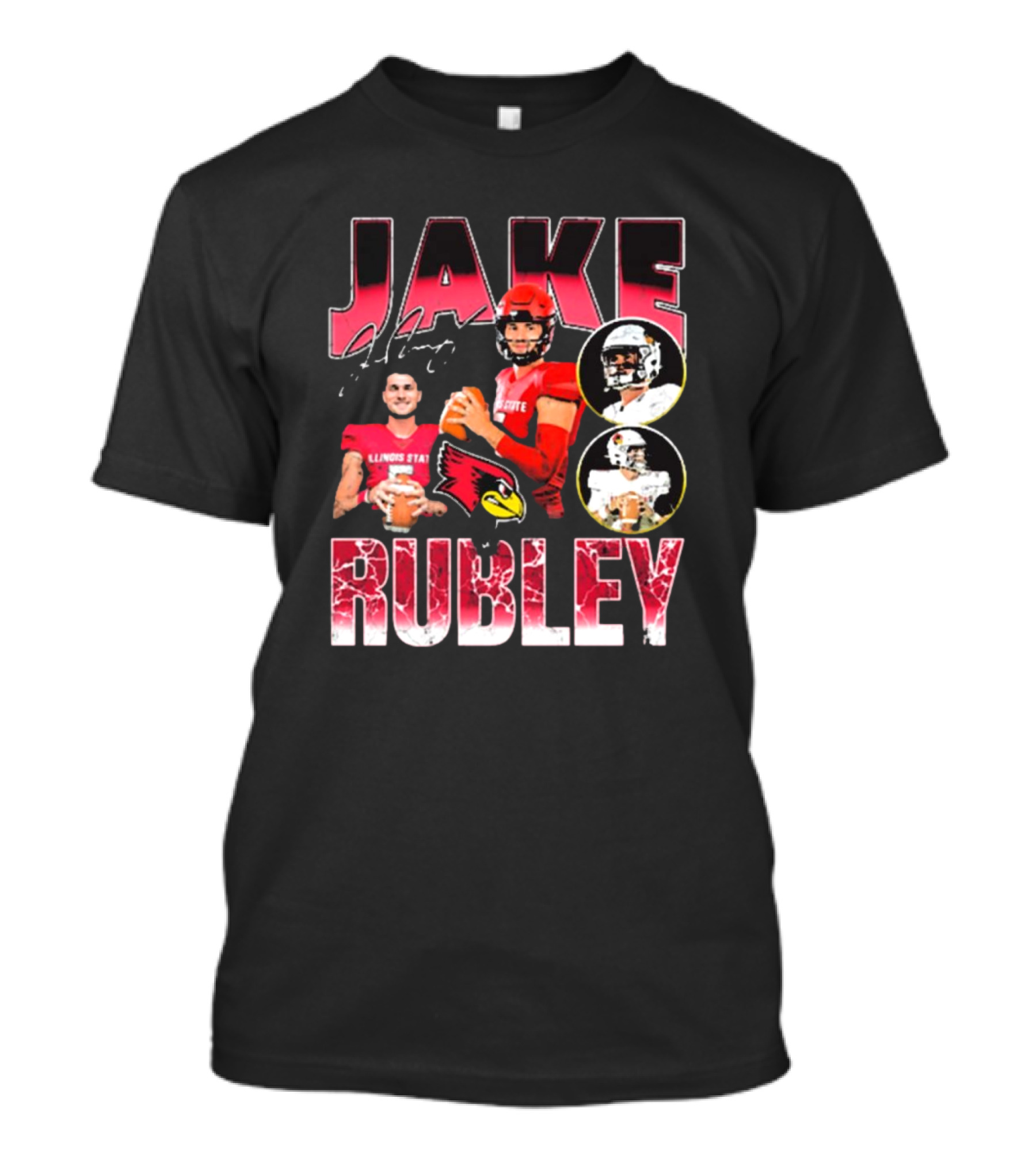 Jake Rubley Illinois State Redbirds Football 90s T-Shirt