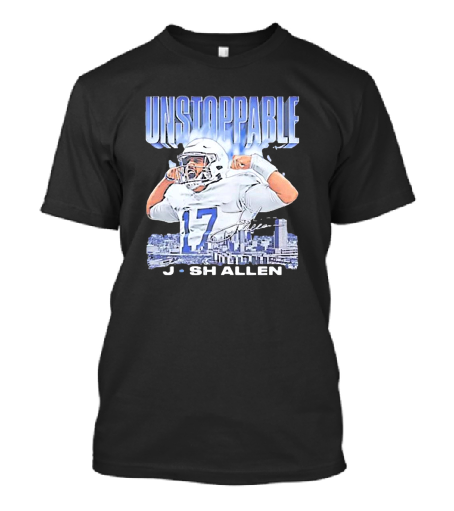 Buffalo Bills NFL Football Josh Allen Unstoppable Vintage 17 T-Shirt