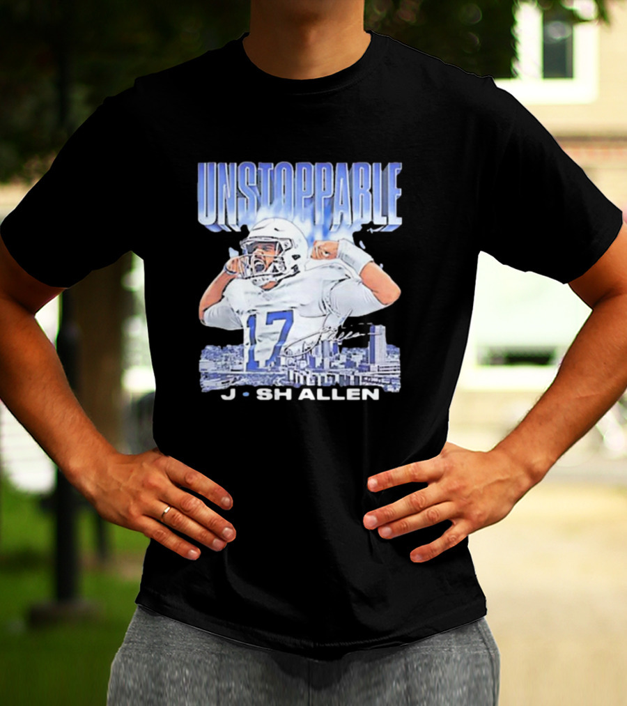Buffalo Bills NFL Football Josh Allen Unstoppable Vintage 17 T-Shirt