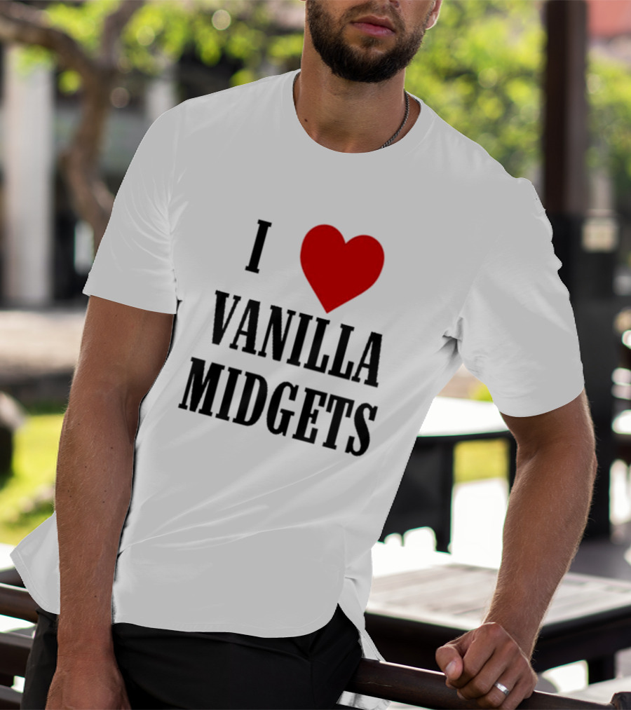 Nick Aldis I Love Vanilla Midgets I Heart Red T-Shirt