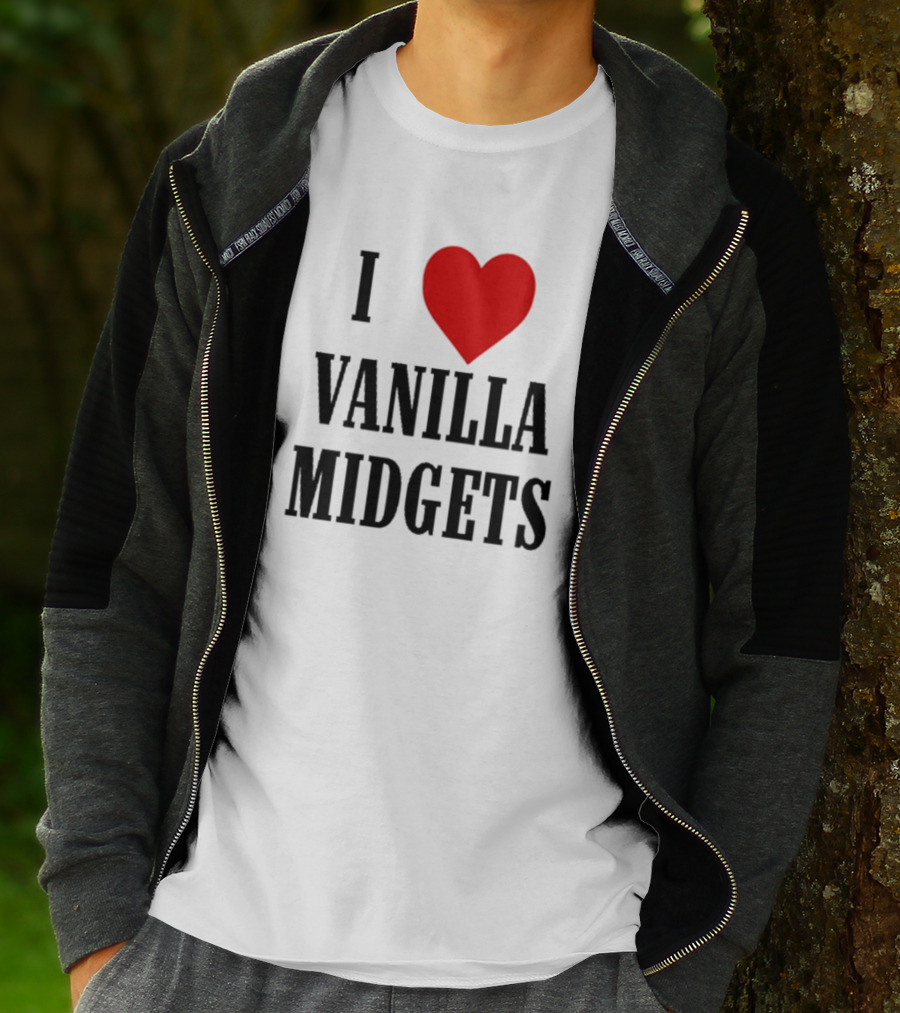 Nick Aldis I Love Vanilla Midgets I Heart Red T-Shirt