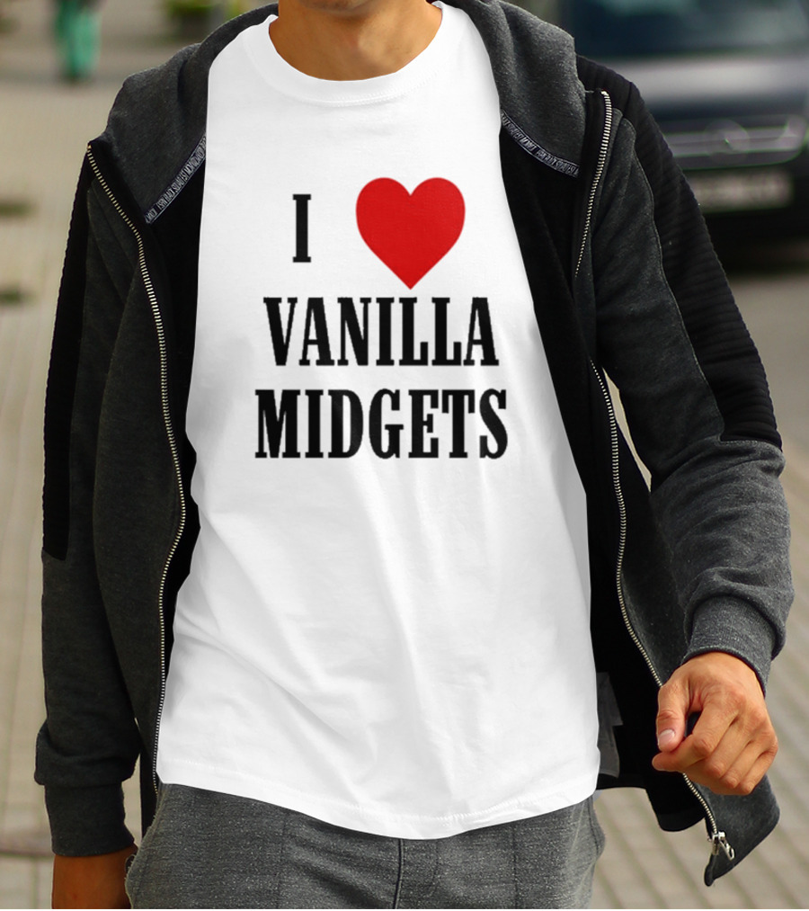Nick Aldis I Love Vanilla Midgets I Heart Red T-Shirt