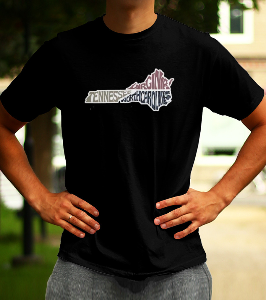 Tennessee Virginia North Carolina Appalachian Strong Map T-Shirt