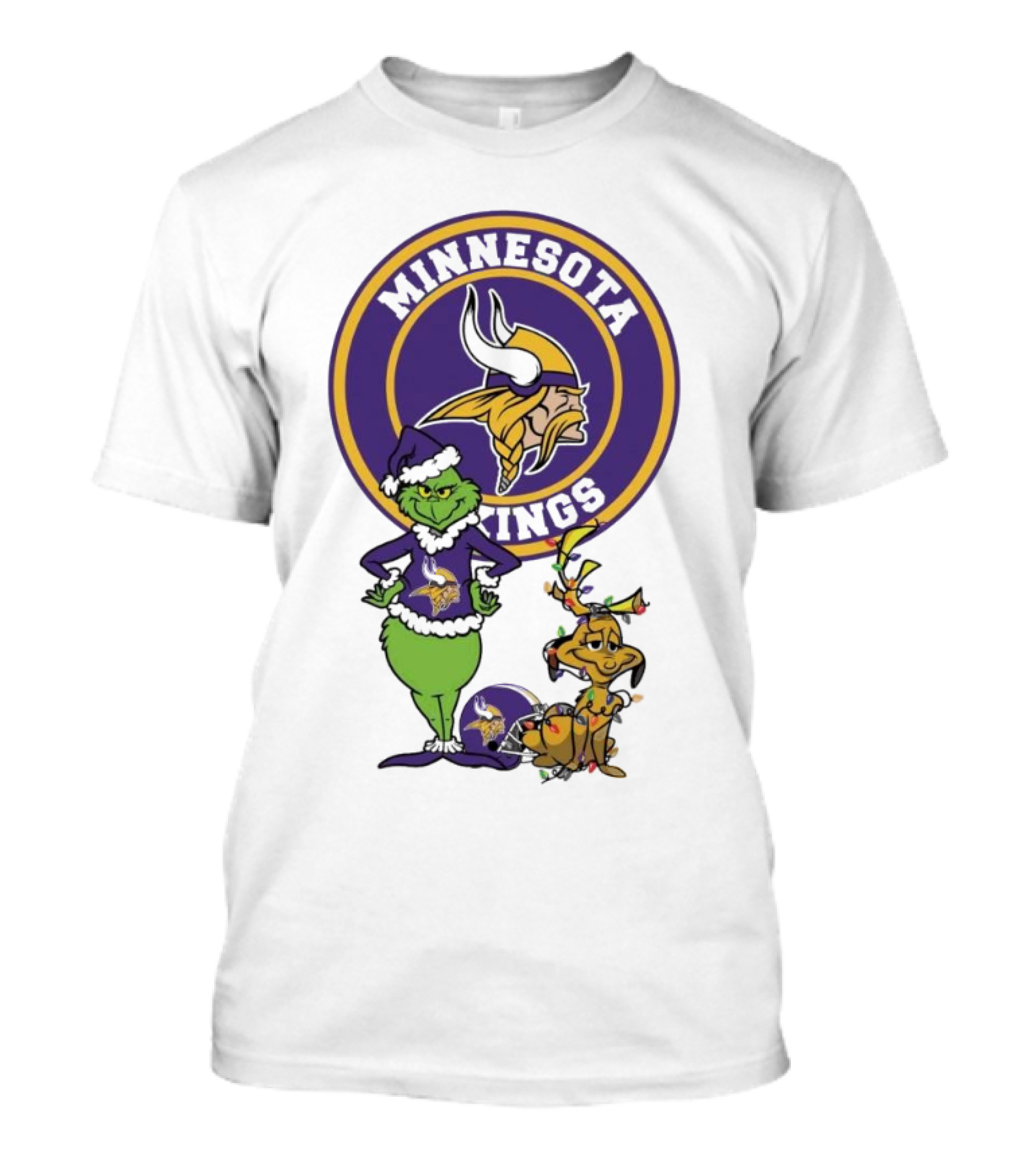 Minnesota Vikings Grinch And Max Merry Christmas T-Shirt
