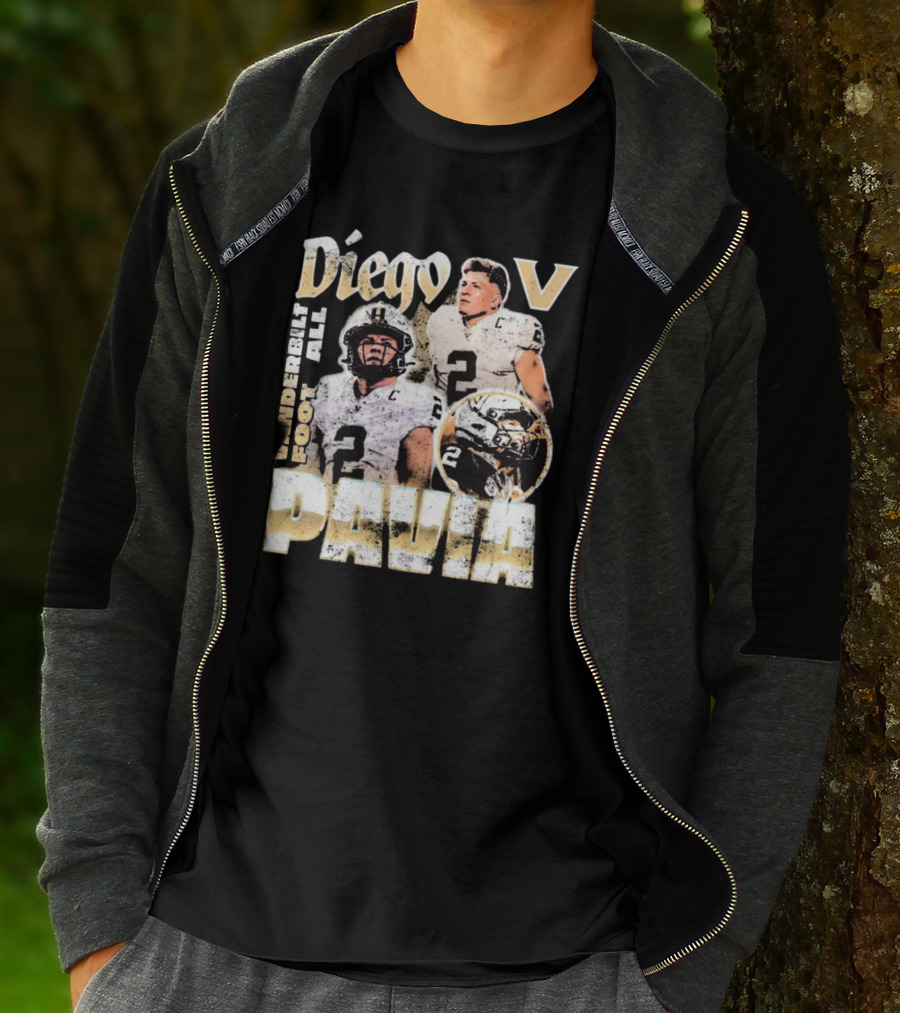 Diego Pavia Vanderbilt Football Vintage Look T-Shirt