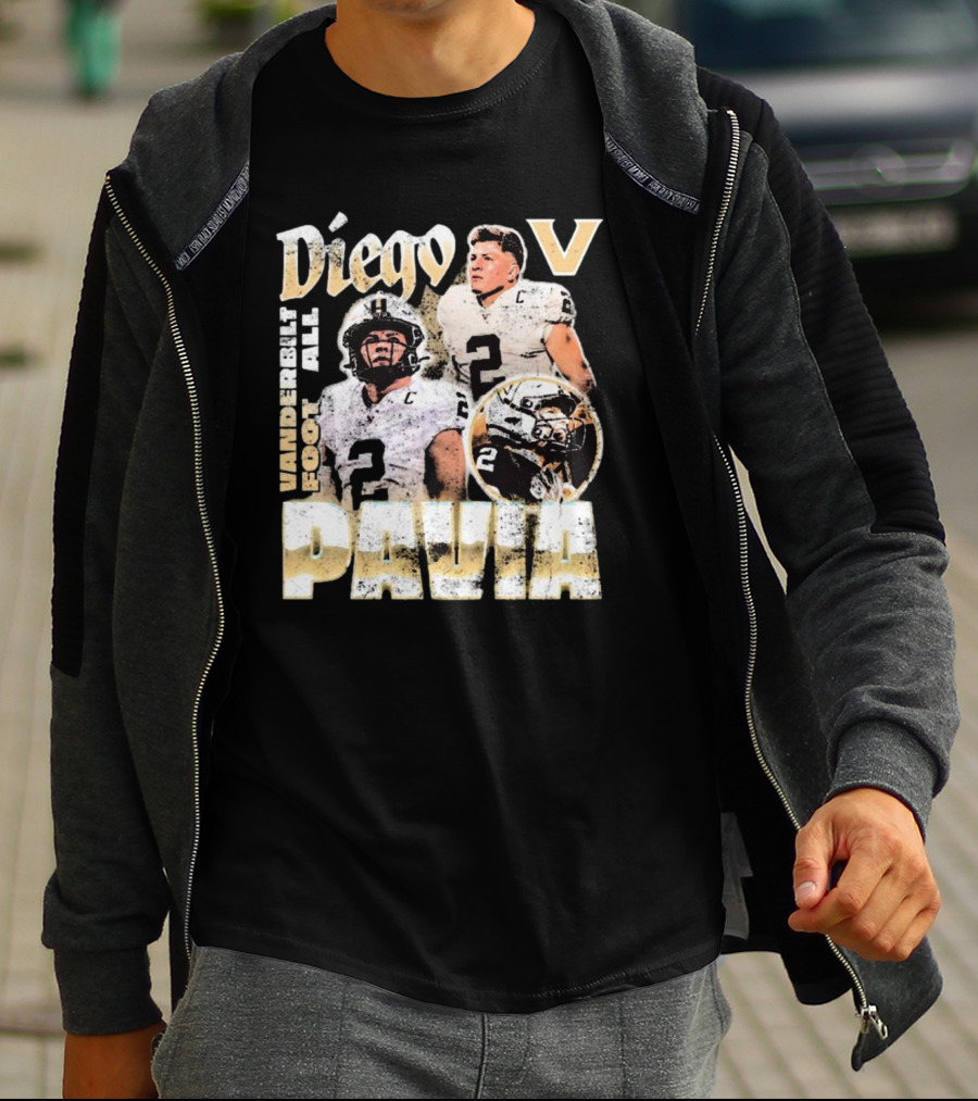 Diego Pavia Vanderbilt Football Vintage Look T-Shirt