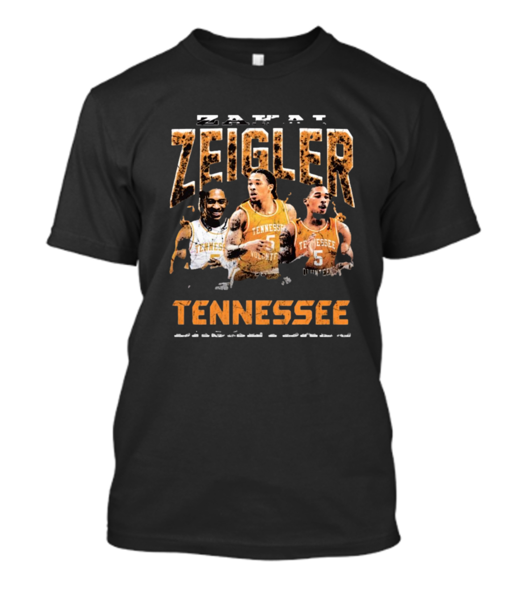 Zakai Zeigler Tennessee Volunteers Basketball Retro Style 90s T-Shirt