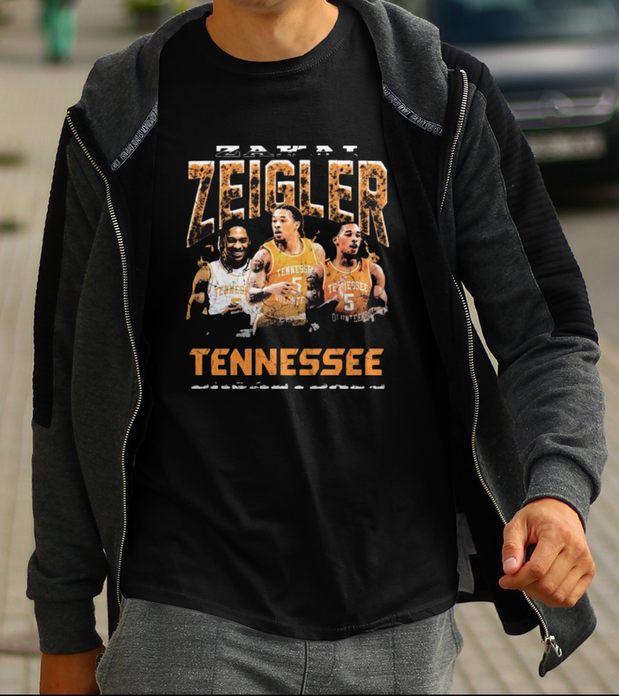 Zakai Zeigler Tennessee Volunteers Basketball Retro Style 90s T-Shirt