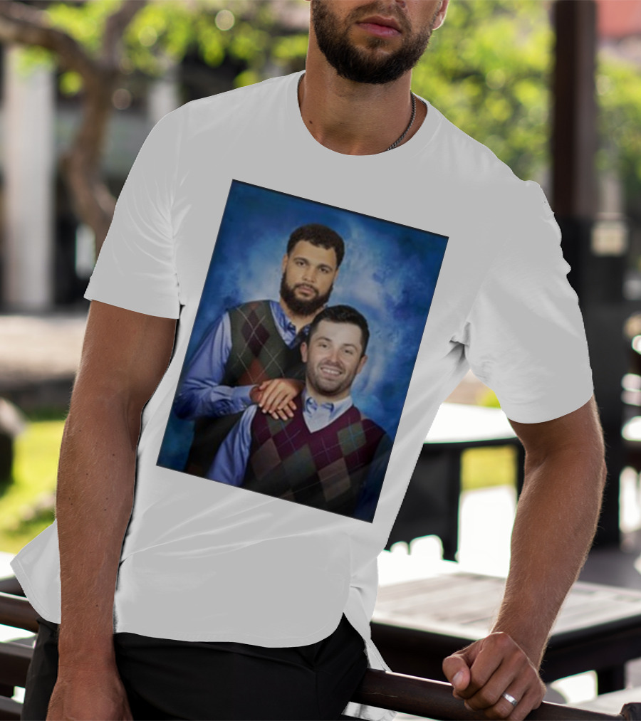 Chase Mclaughlin Wearing Baker Mayfield Mike Evans Step Brothers T-Shirt