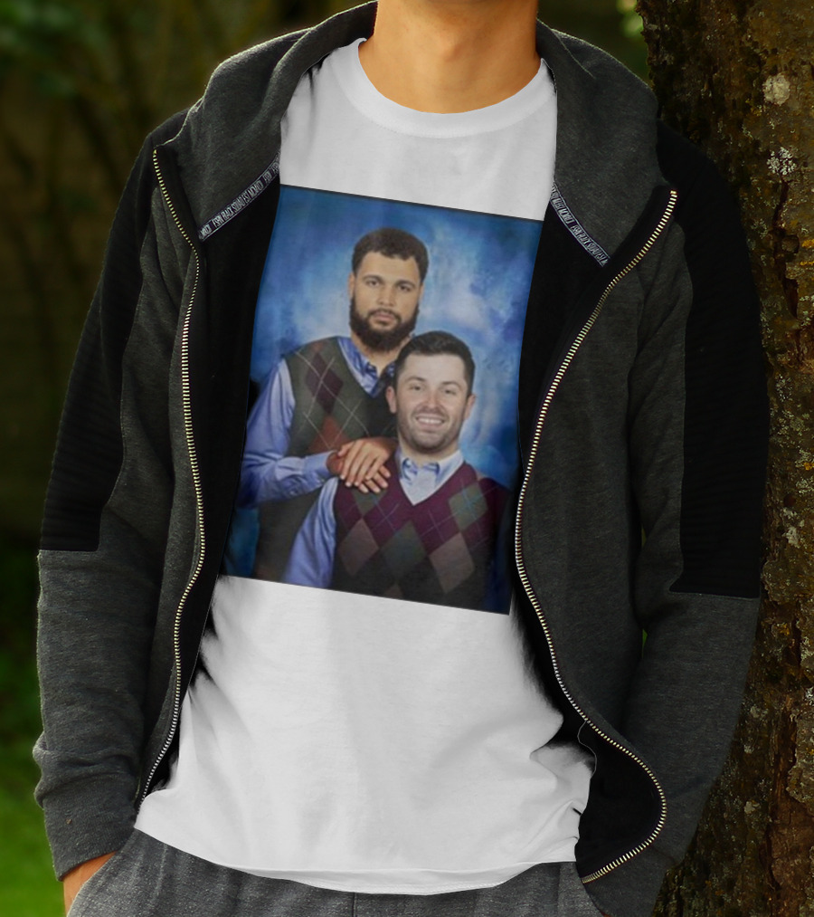 Chase Mclaughlin Wearing Baker Mayfield Mike Evans Step Brothers T-Shirt