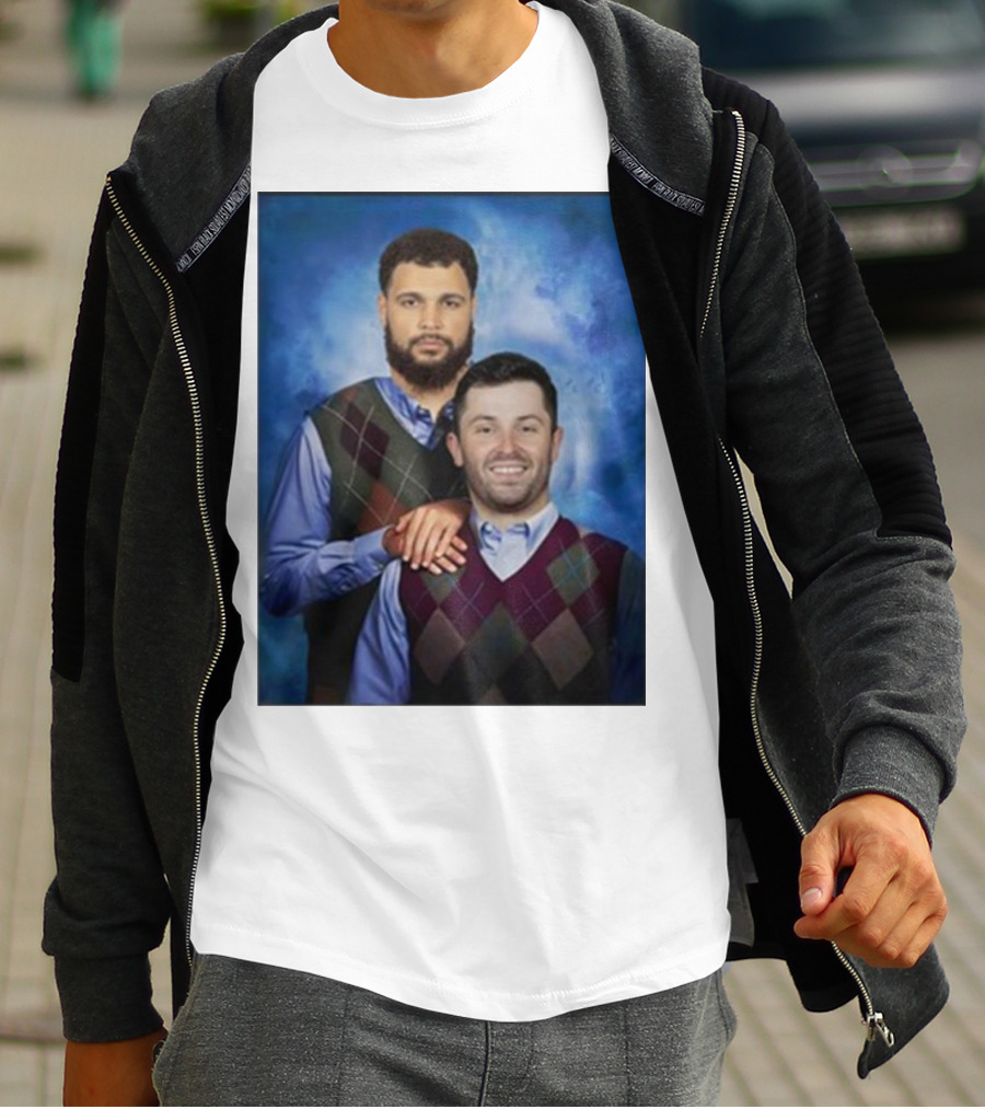 Chase Mclaughlin Wearing Baker Mayfield Mike Evans Step Brothers T-Shirt