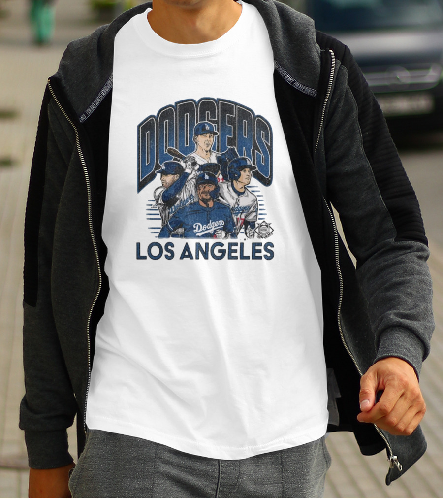 Los Angeles Dodgers Multi Player Vintage Painting T-Shirt
