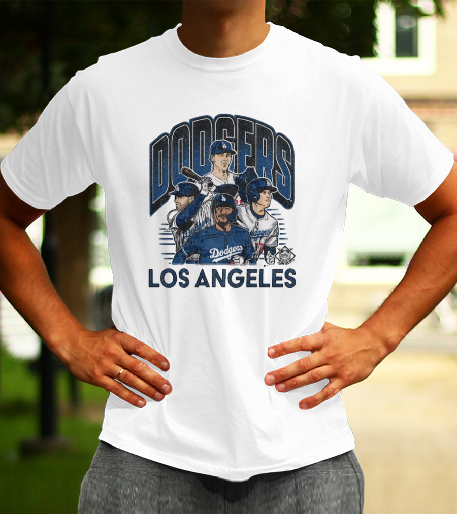 Los Angeles Dodgers Multi Player Vintage Painting T-Shirt