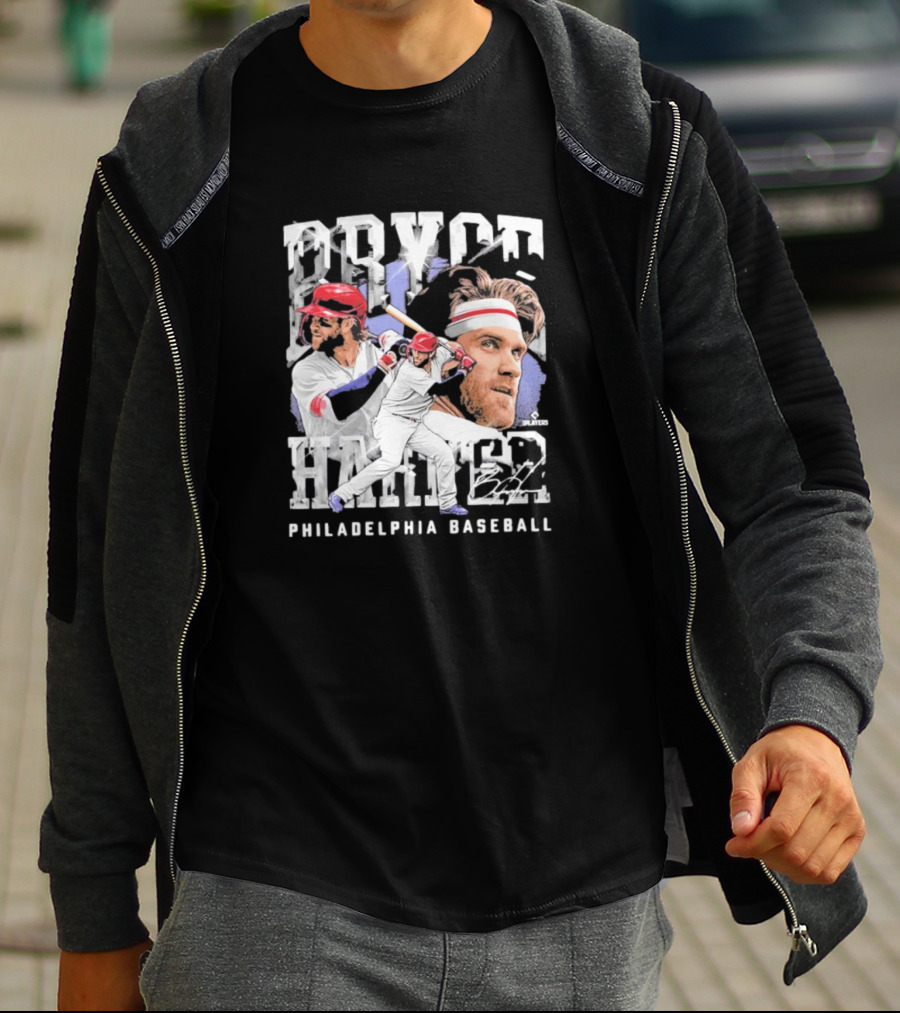 Bryce Harper Philadelphia Baseball MLB Homage Heavyweight Signature T-Shirt