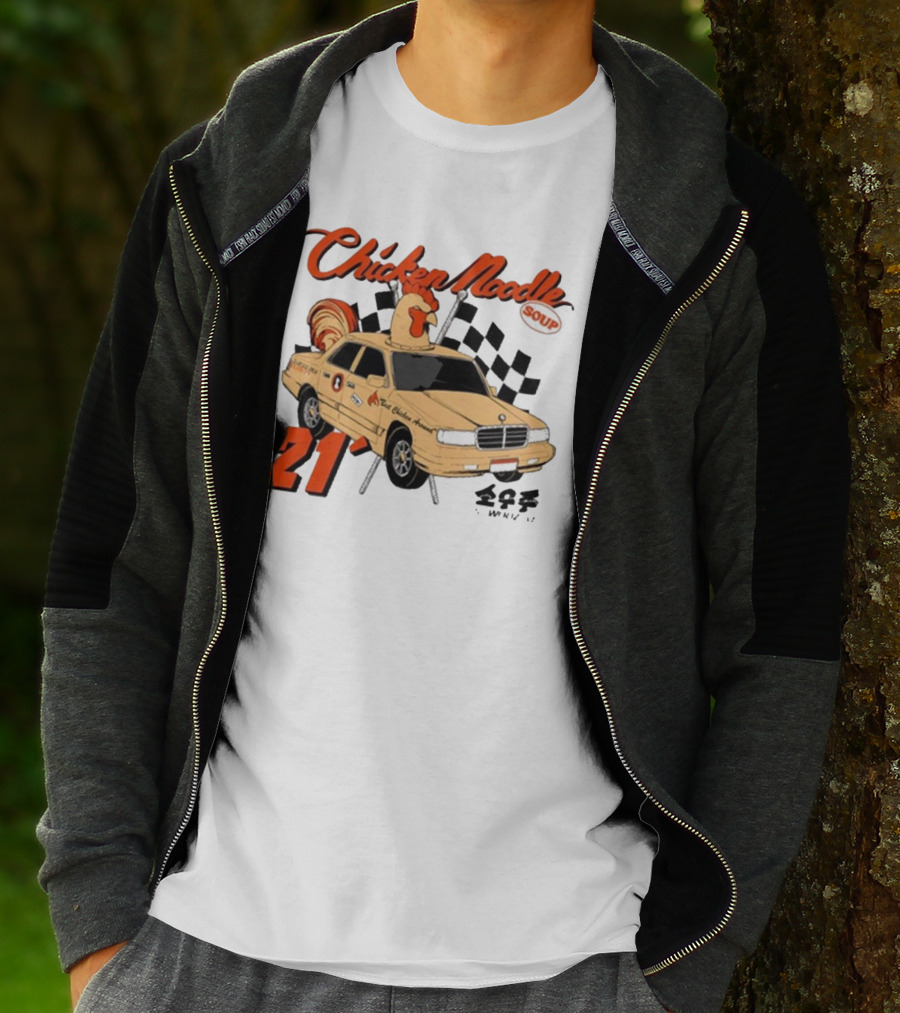 Chicken Noodle Soup Sowoozoo 21 Car Racing T-Shirt