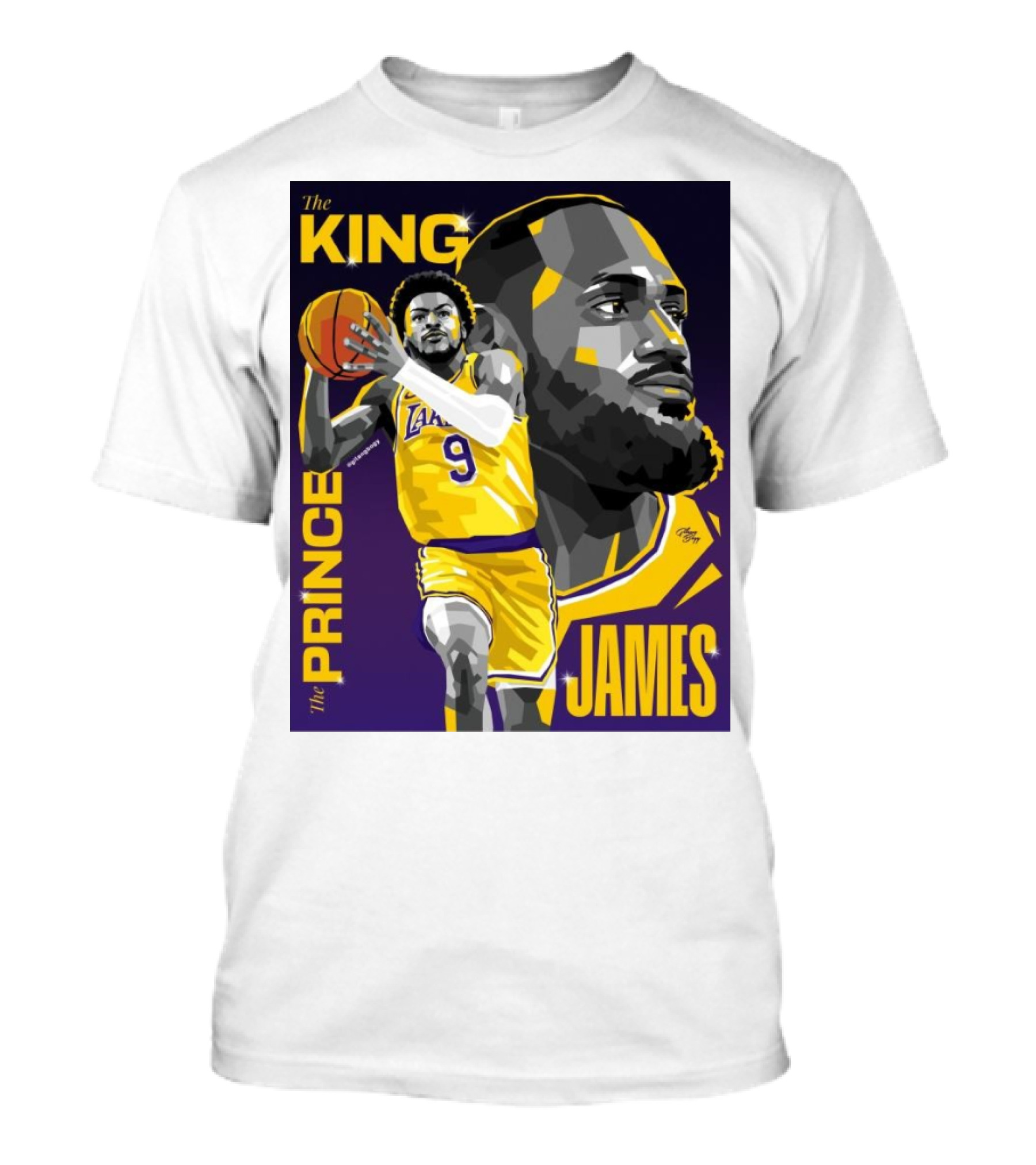 The King The Prince LeBron James Bronny James Lakers NBA T-Shirt