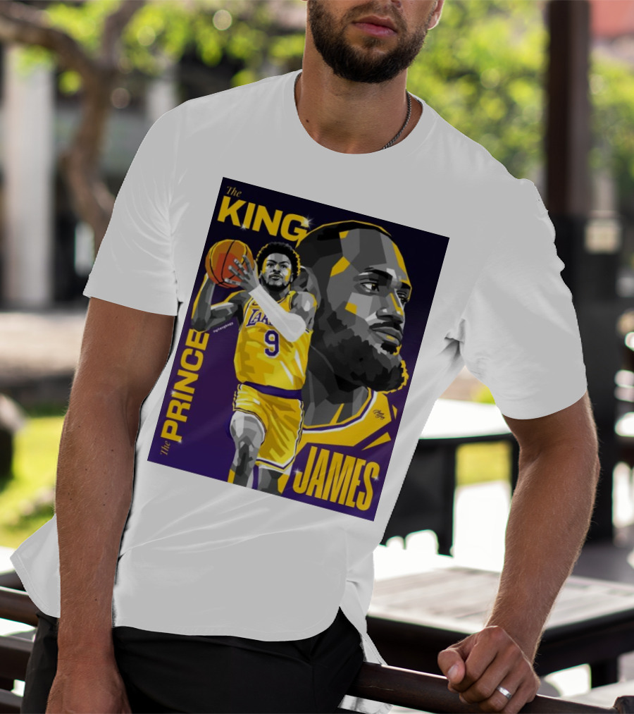 The King The Prince LeBron James Bronny James Lakers NBA T-Shirt