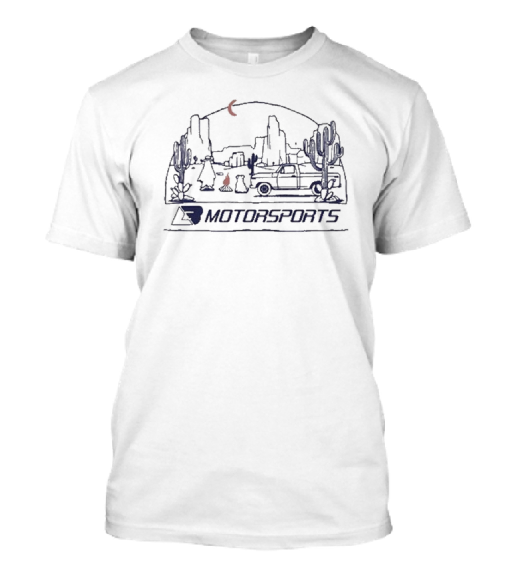 Lacey Blair LB Motorsports Desert Scene With Ghost And Truck Drawing T-Shirt
