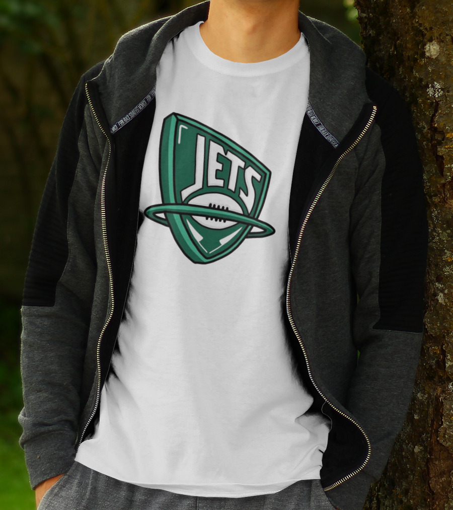 NFL X NBA Jets Logo Mash Combine T-Shirt