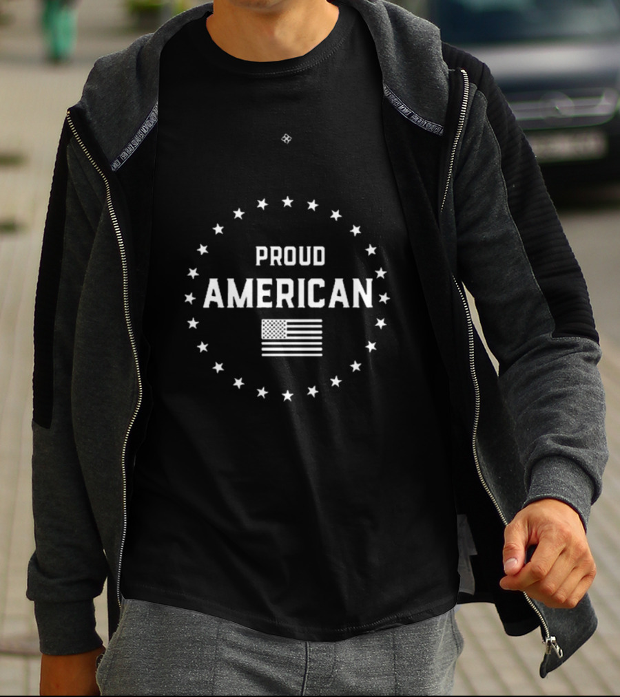 Danica Patrick Wearing Proud American Stars And Flag T-Shirt