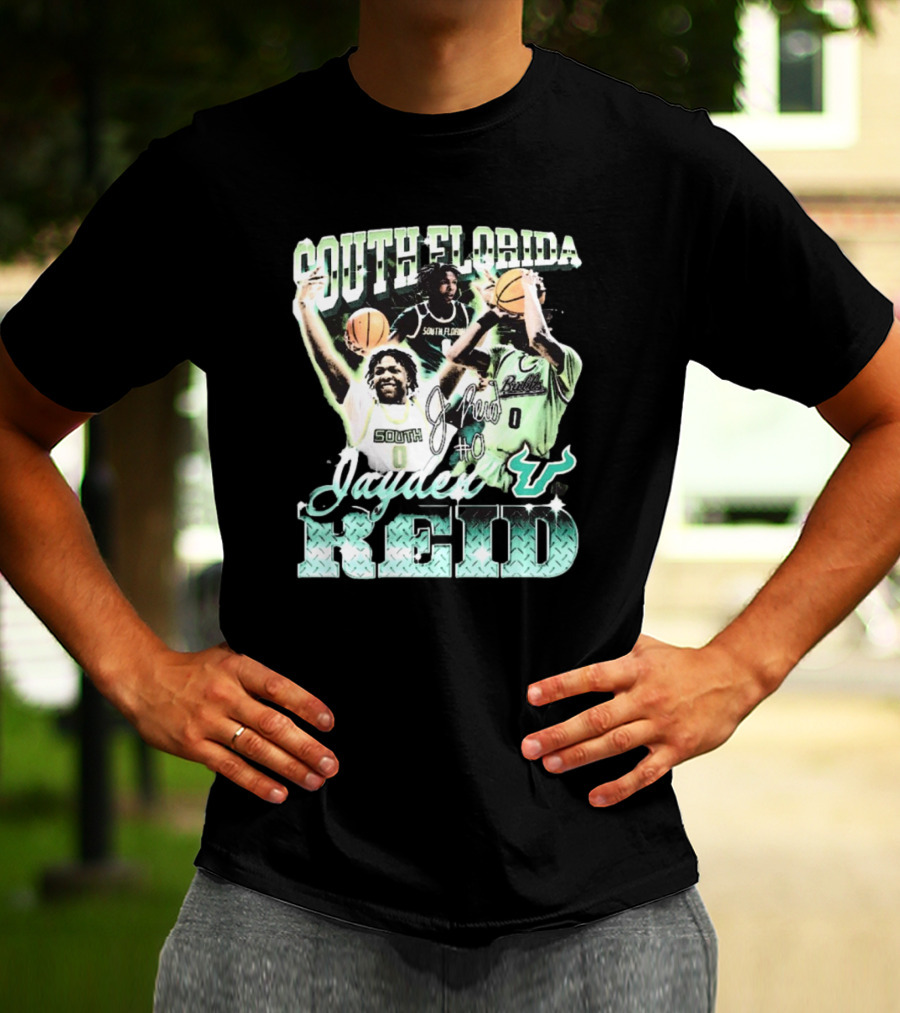 South Florida Jayden Reid #0 Bulls Basketball Signature T-Shirt