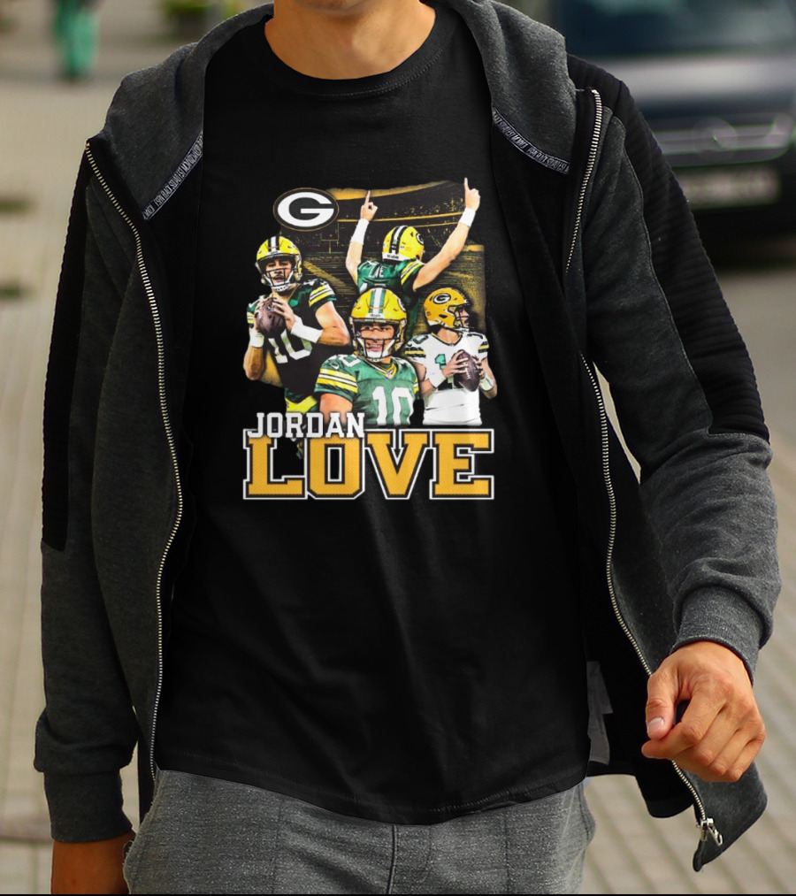 Jordan Love Green Bay Packers Player NFL Iconic Moments T-Shirt