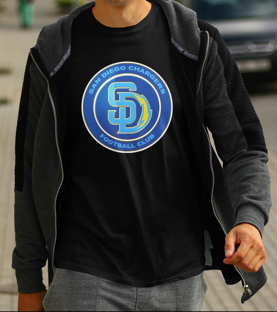 San Diego Chargers Football Club SD Logo Mashup T-Shirt