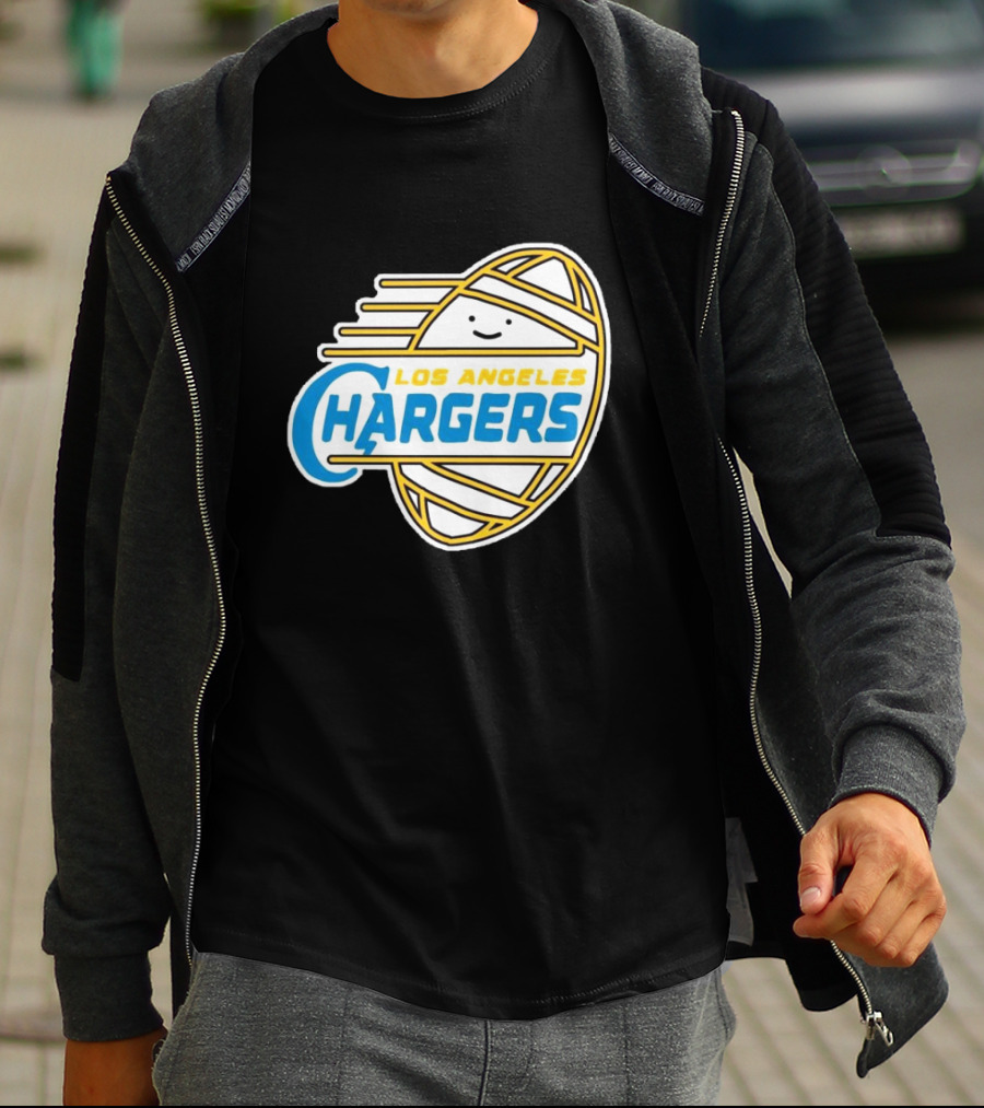 Los Angeles Chargers NFL Logo Mashup Combined With Minimalist T-Shirt