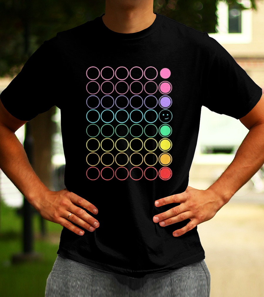Kinda Funny Pride Rainbow Circles With Smiley T-Shirt
