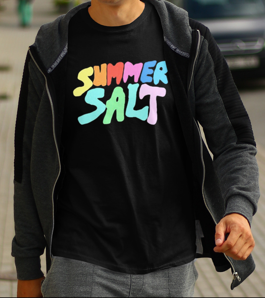 Summer Salt Colorful Rainbow Typography T-Shirt
