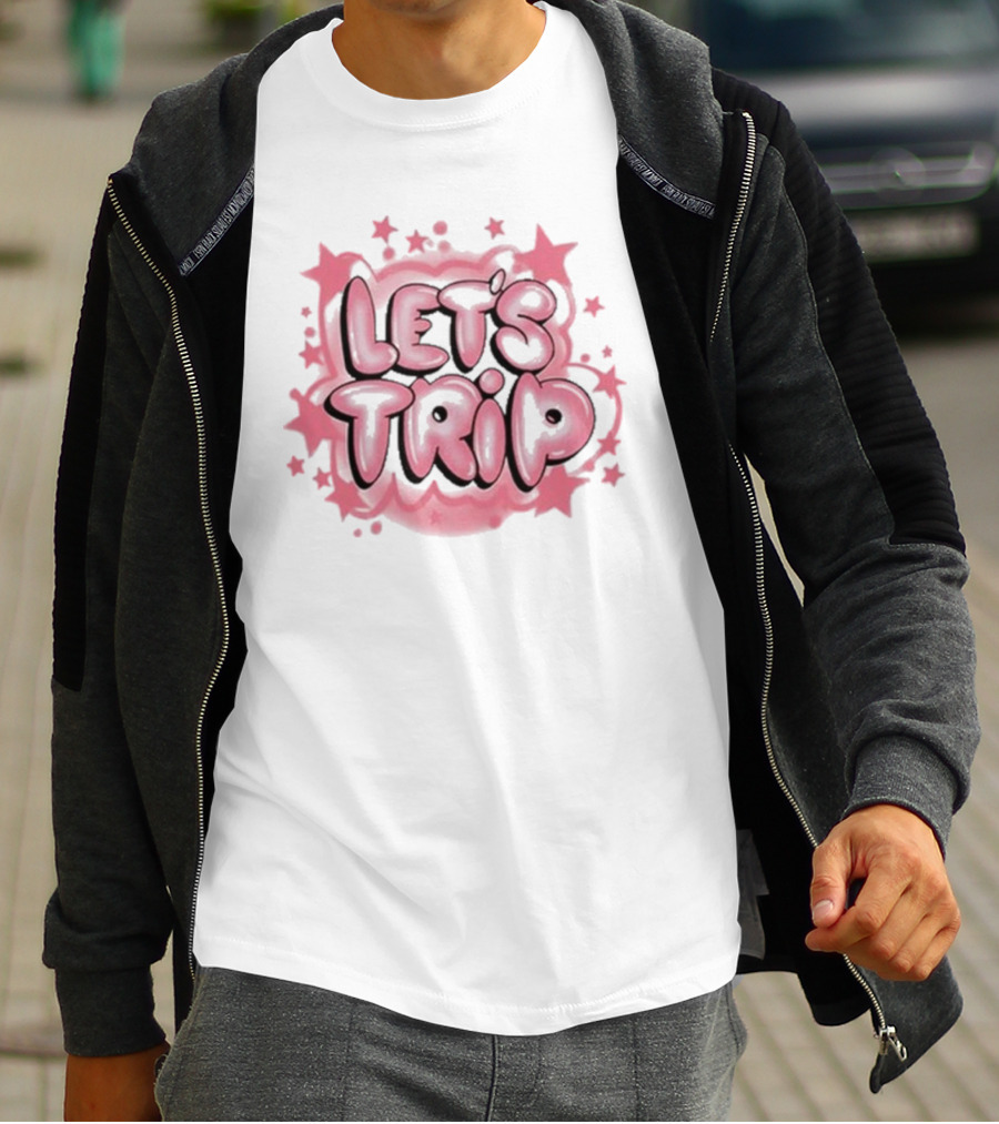 Let's Trip Airbrush Pink Starburst T-Shirt