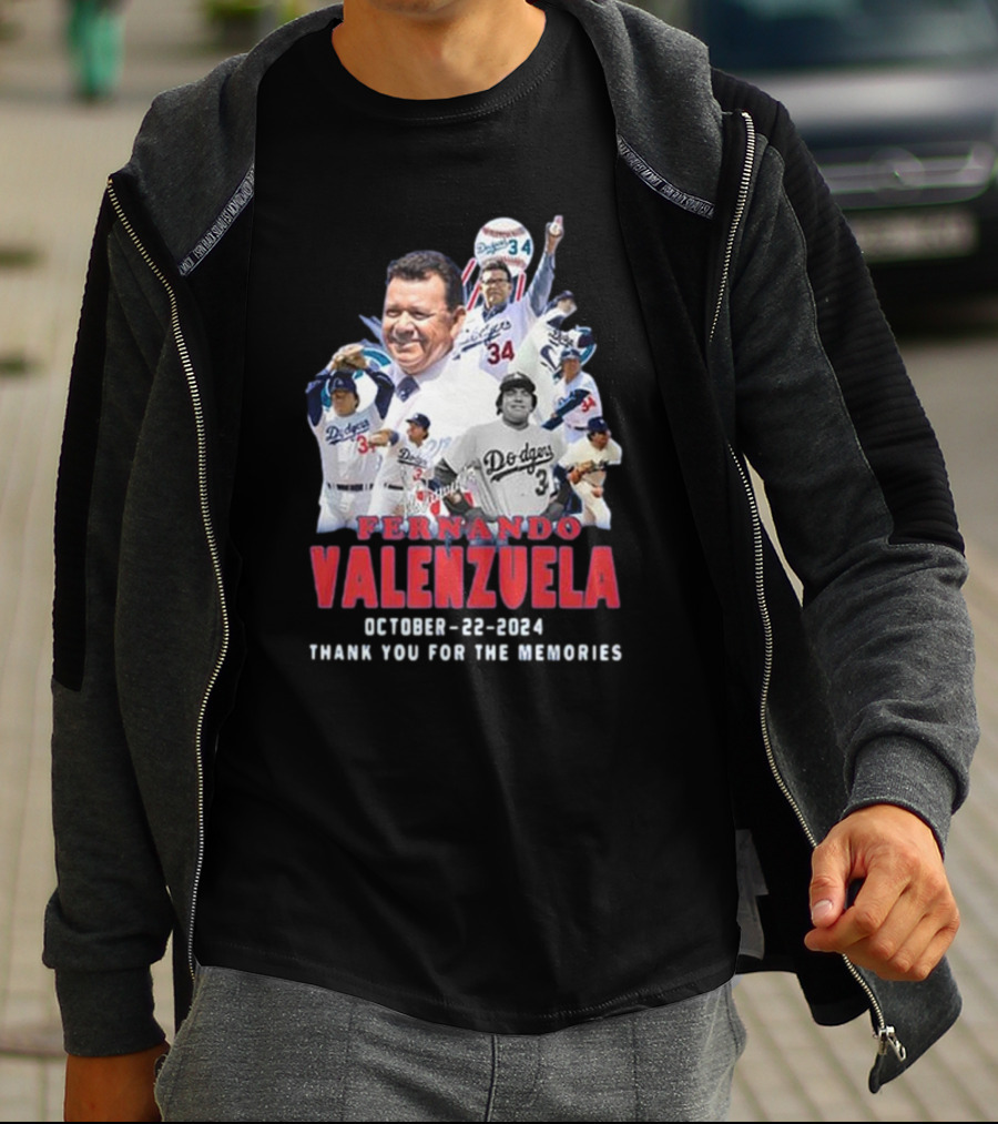 Fernando Valenzuela Los Angeles Dodgers Thank You For The Memories October 22 T-Shirt